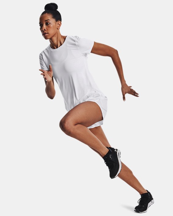 Women's UA Iso-Chill 200 Laser T-Shirt, White, pdpMainDesktop image number 3